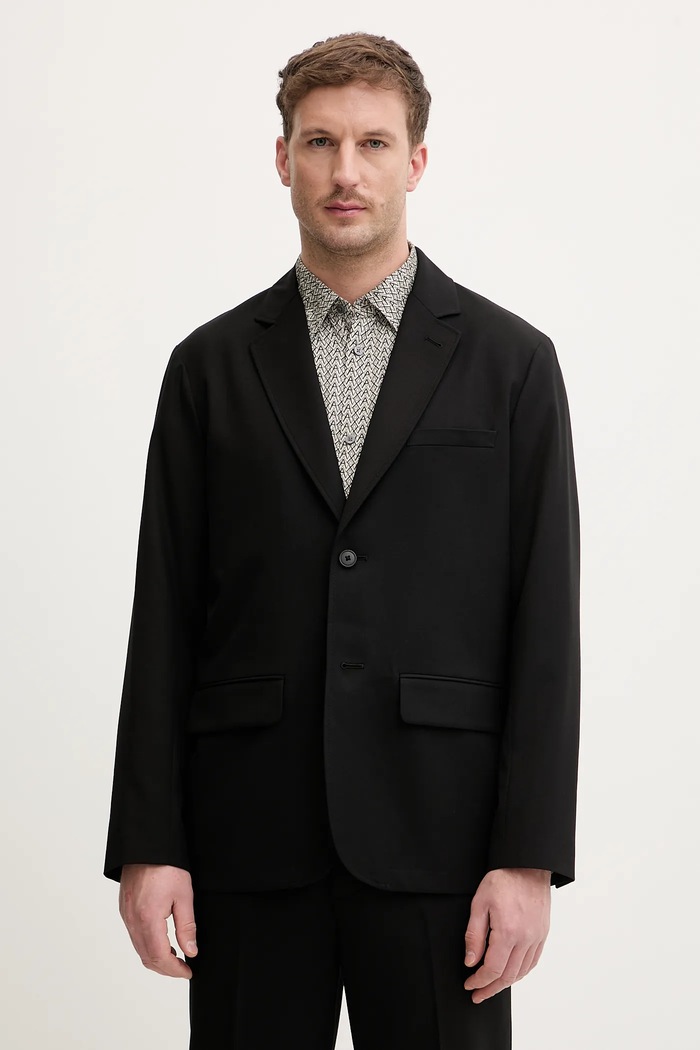 Sako s primjesom vune Armani Exchange s podstavom crna XM002202.AF21302