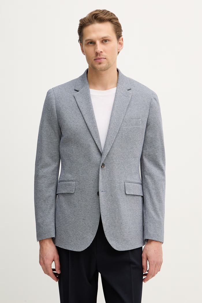 Hackett London marynarka regular niebieski HM4400083R
