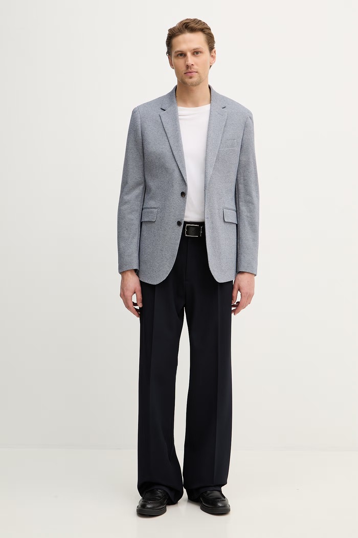 Hackett London marynarka HM4400083R niebieski SS26