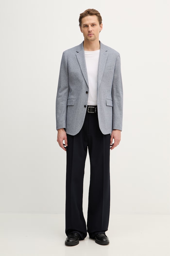 Hackett London marynarka HM4400083R niebieski SS26