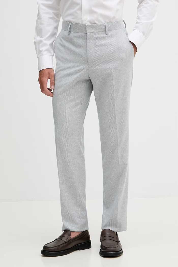BOSS costum casual pentru bărbați, cu amestec de in Jeckson albastru 50561822