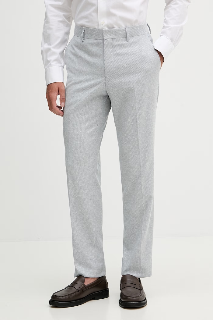 BOSS costum casual pentru bărbați, cu amestec de in Jeckson albastru 50561822