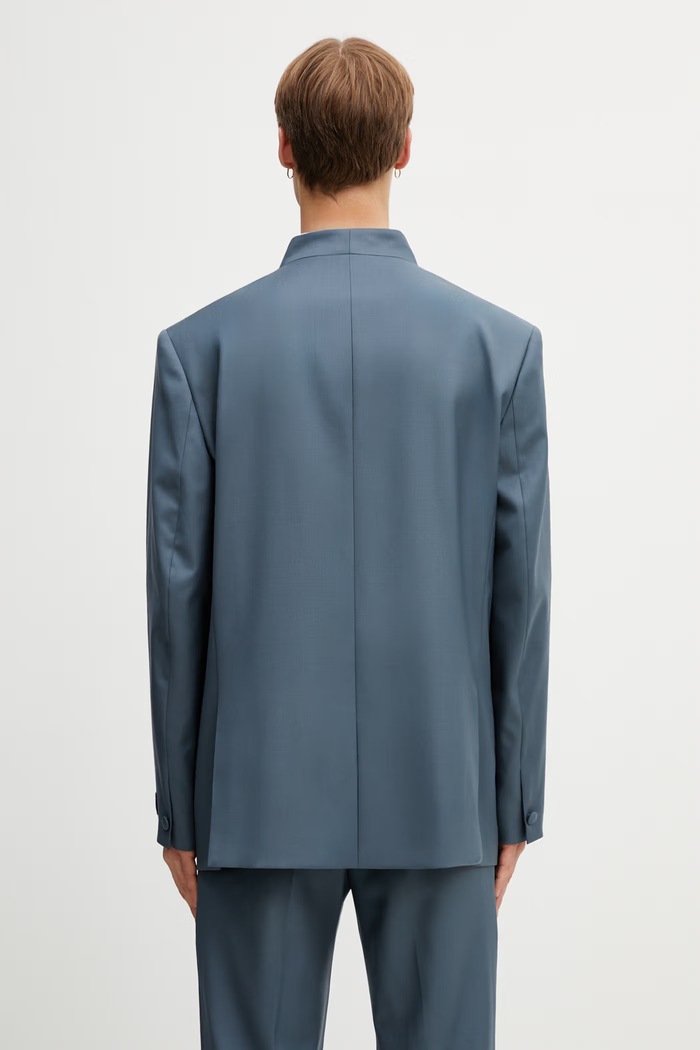 Odzież Kenzo Blazer / Gilet marynarka wełniana męska FG55VE1609TV szary