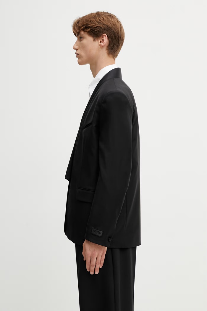 Kenzo Ανδρικό μάλλινο Σακάκι Blazer / Gilet FG55VE1619TV μαύρο SS26