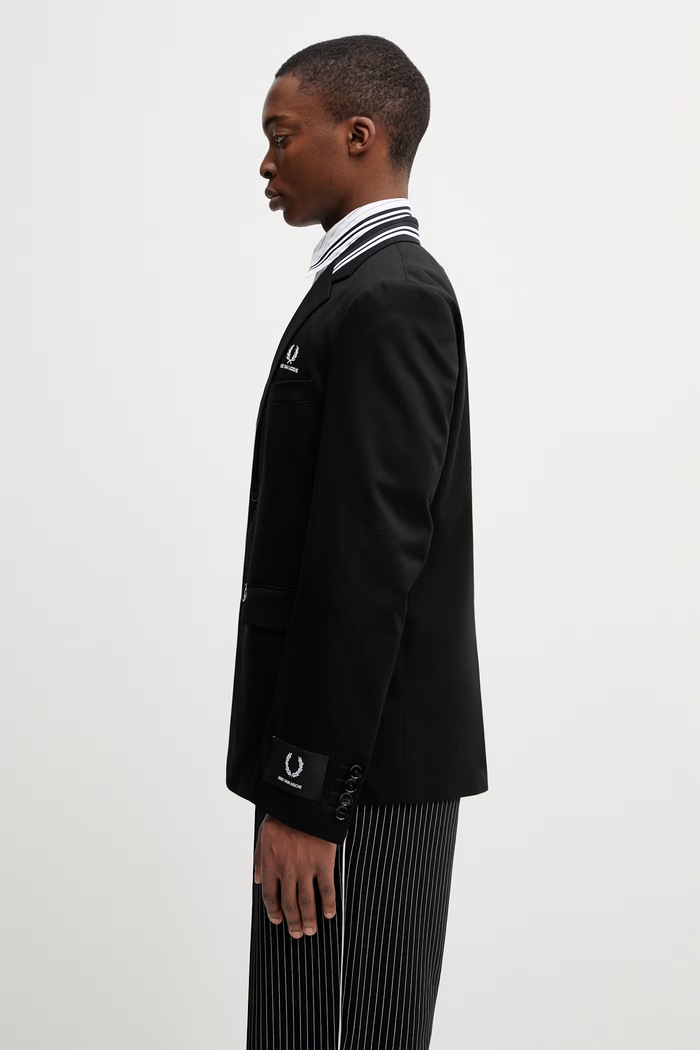Fred Perry Marynarka męska x Kris Van Assche SJ2103 czarny SS26