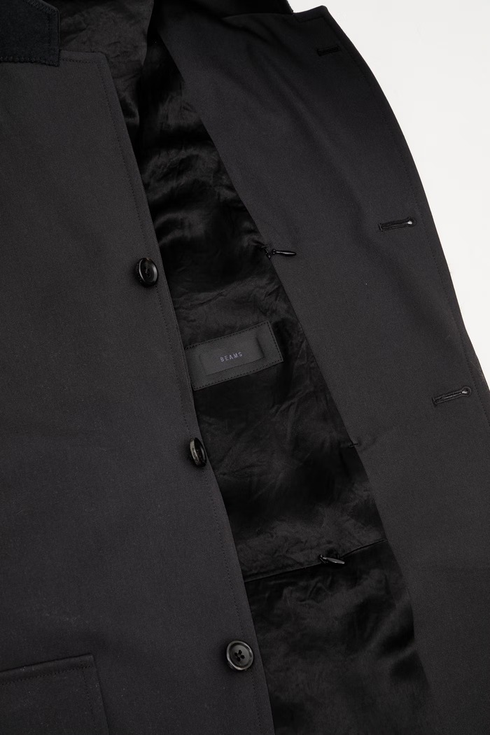BEAMS Men's wool Single-breasted jacket 1116.0089.927 black