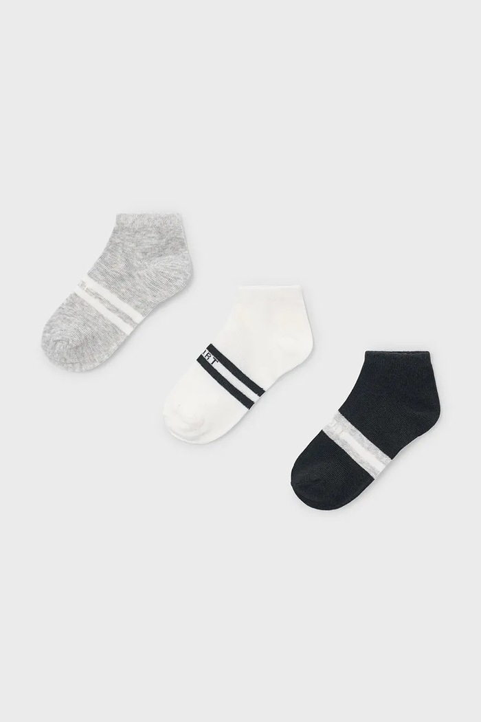 Mayoral șosete copii 3-pack gri 10182.5F.Mini.PPY2