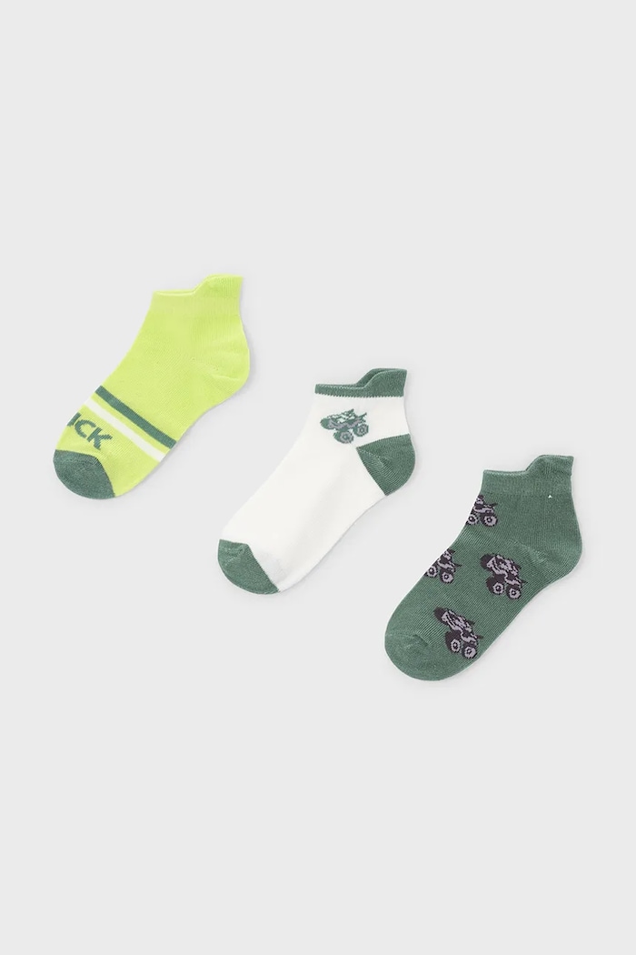 Mayoral șosete copii 3-pack verde 10183.5G.Mini.PPY2