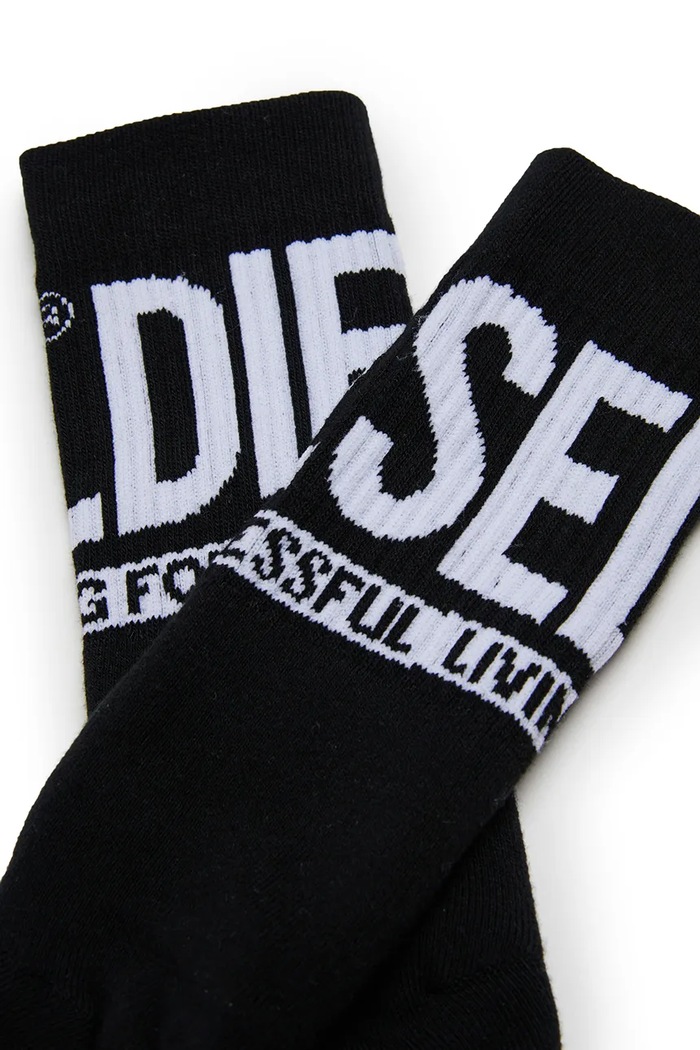 Otroške nogavičke z bombažem Diesel SKM-ZRAYBIPACK SOCKS 2-pack 00J4MX.0BAWN črna SS26