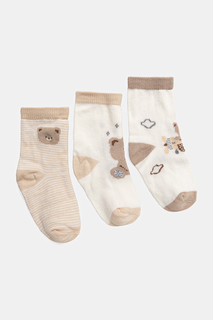 Mayoral Newborn șosete copii 4-pack maro 9049.1E.Newborn.PPY2