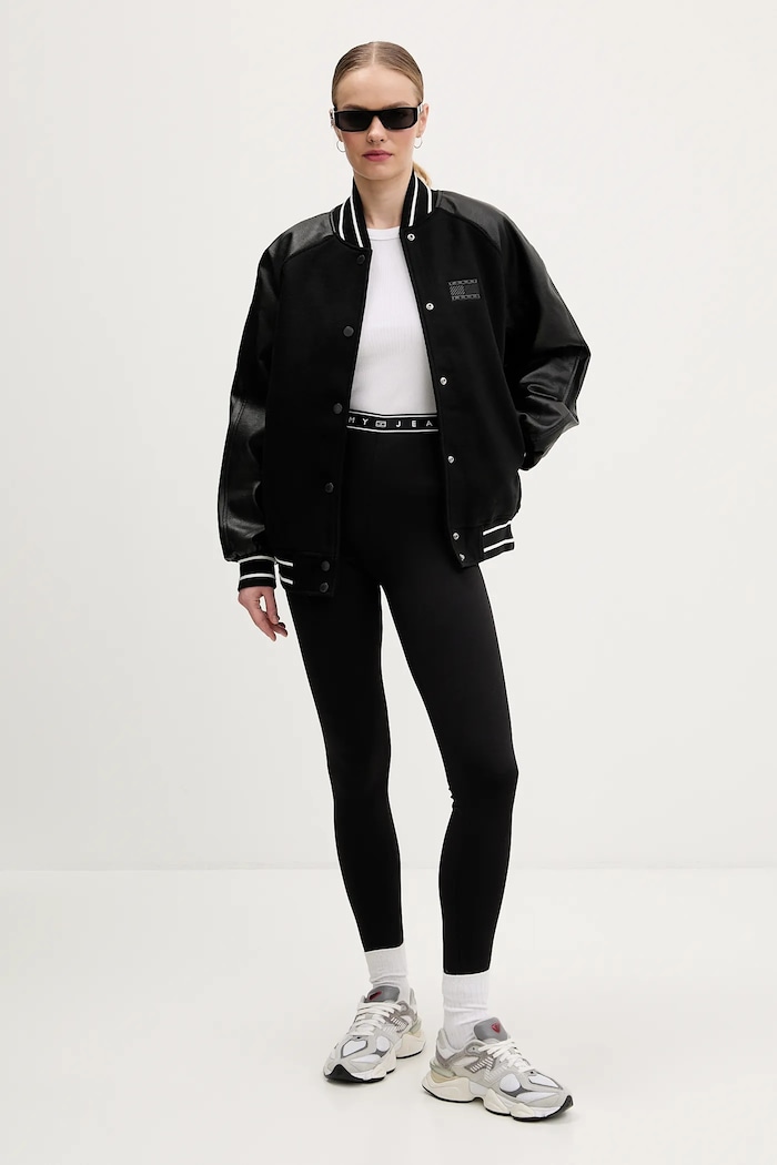 Tommy Jeans legging DW0DW22554 fekete SS26