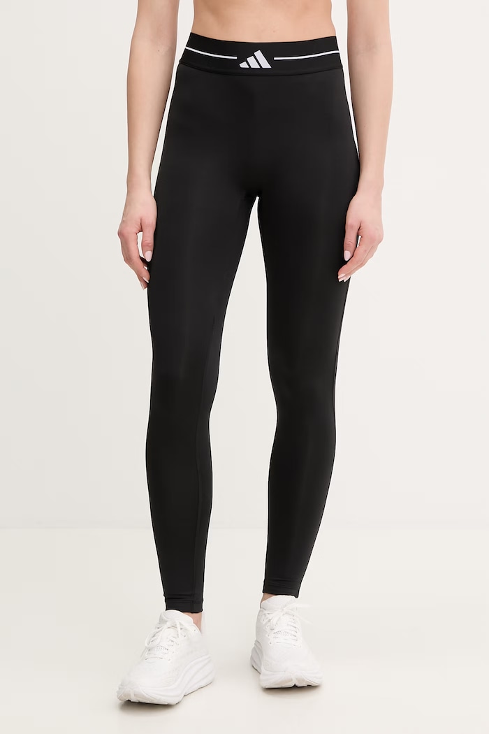 Tréningové legíny adidas Performance Hyperglam s elastanom čierna JX1876