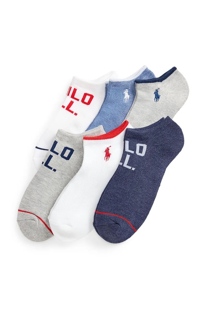 Ponožky Polo Ralph Lauren 6-pak dlhé ponožky biela 455P10259