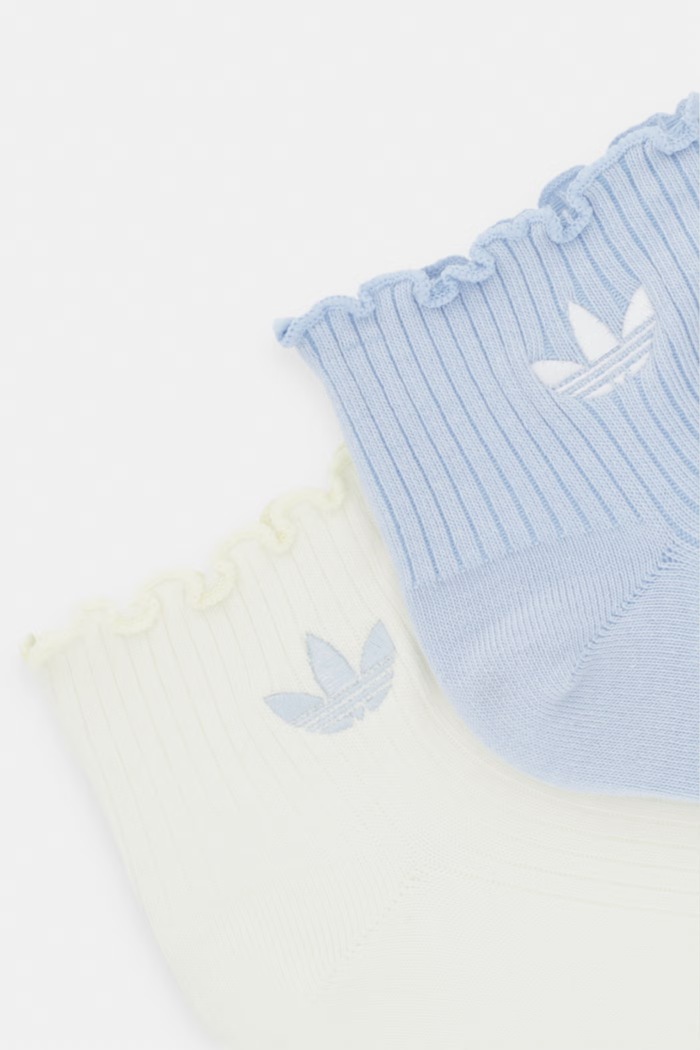 adidas Originals șosete pentru femei, cu bumbac Ruffle pachet de 2 KD8368 albastru SS26