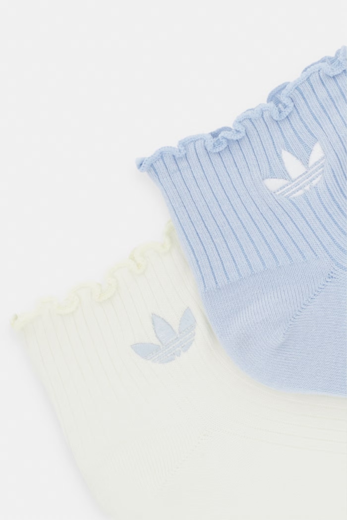 adidas Originals șosete pentru femei, cu bumbac Ruffle pachet de 2 KD8368 albastru SS26