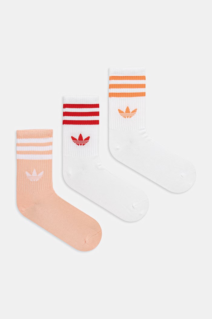 Ponožky adidas Originals 3-pak dlhé ponožky oranžová KT1692