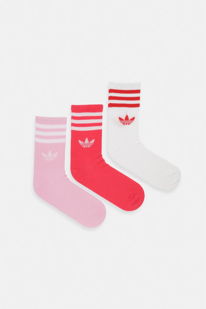 adidas Originals șosete 3-pack sosete lungi roz KT1693