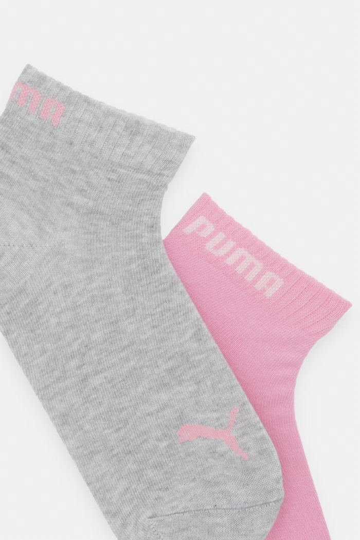 Ponožky Puma QUARTER PLAIN 3-pak 938589.D ružová SS26