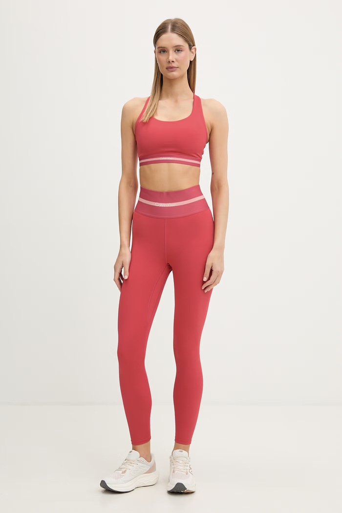 Calvin Klein Performance legginsy sportowe damskie LVGWS6L674 różowy SS26