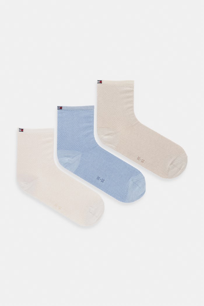 Κάλτσες Tommy Hilfiger 3-pack ψηλές κάλτσες μπλε 701238783