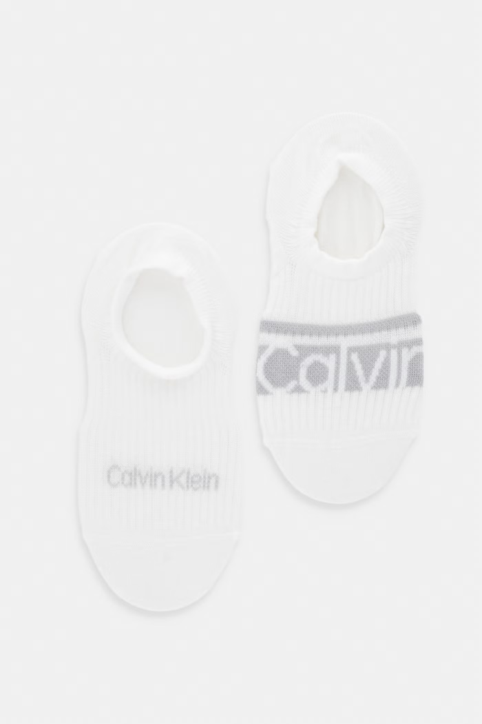 Calvin Klein șosete scurte pentru femei pachet de 2 alb 701238130