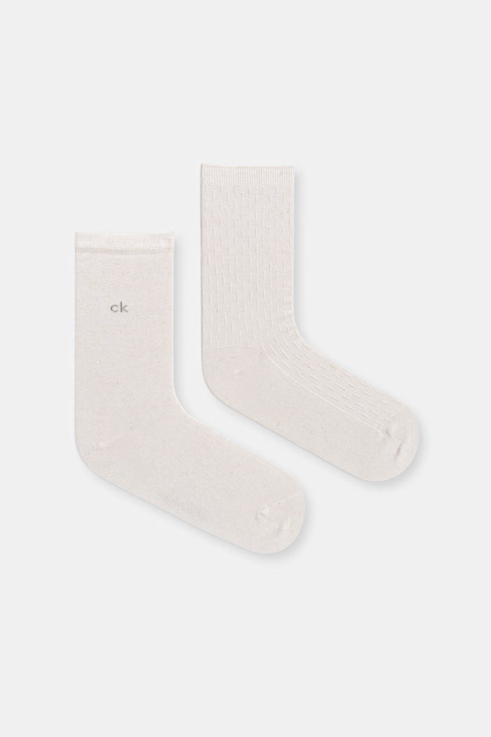 Calvin Klein κάλτσες Γυναικεία 2-pack μπεζ 701238803