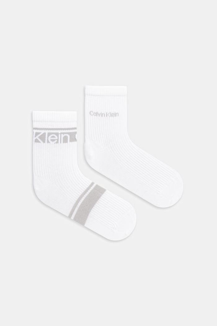 Calvin Klein ponožky dámske 2-pak biela 701238806