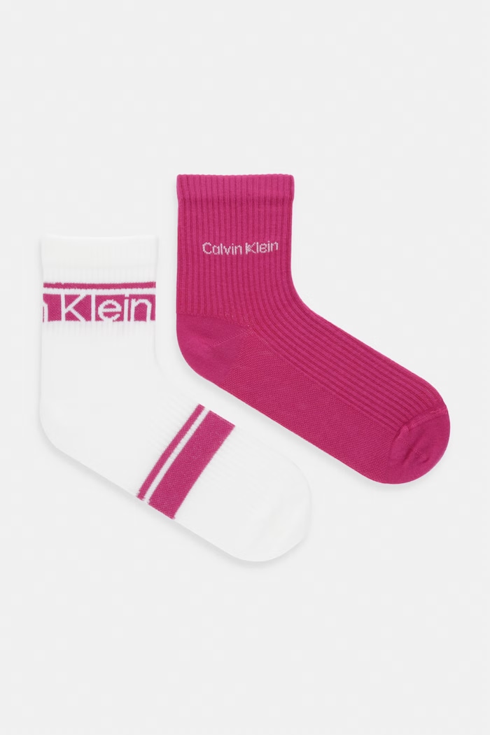 Calvin Klein ponožky dámske 2-pak ružová 701238806