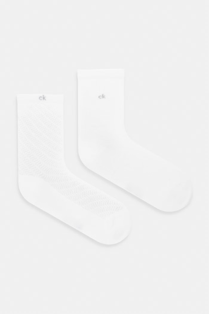 Calvin Klein șosete pentru femei pachet de 2 alb 701238805