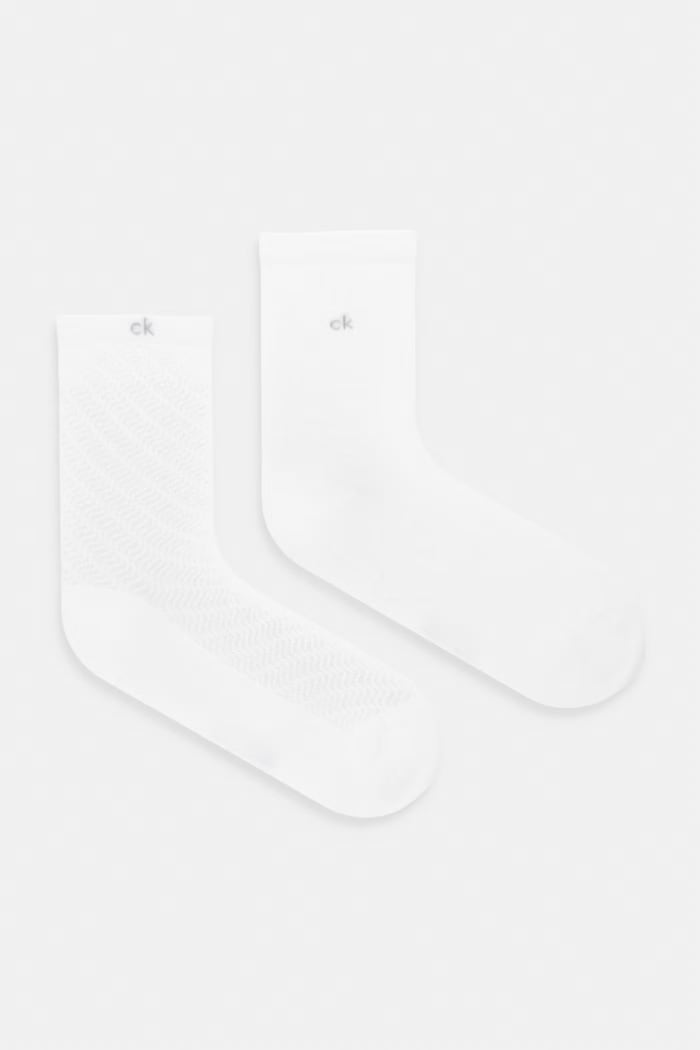 Calvin Klein șosete pentru femei pachet de 2 alb 701238805