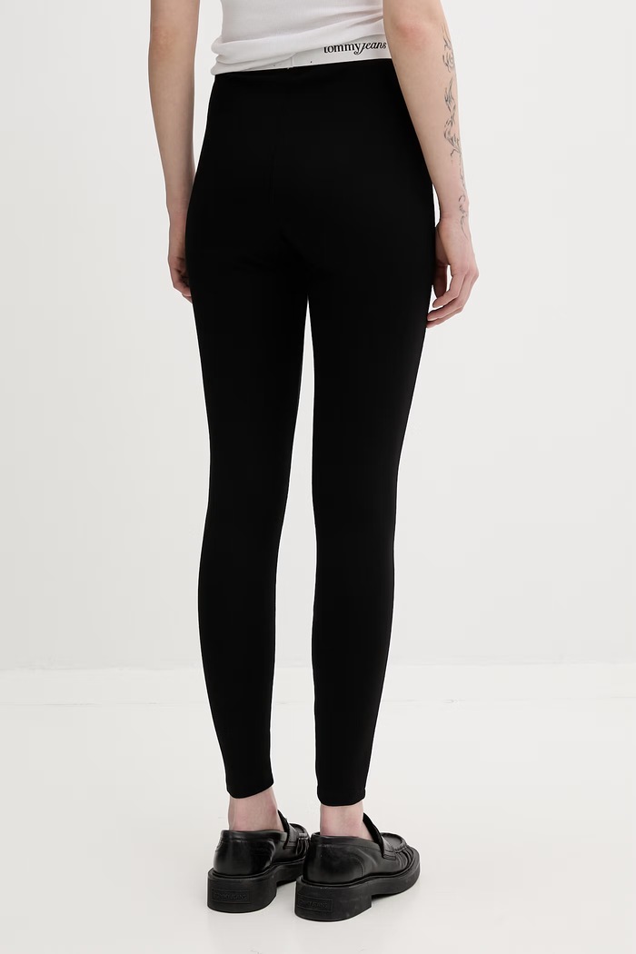 Oblečenie Tommy Jeans legíny dámske s viskózou DW0DW22768 čierna
