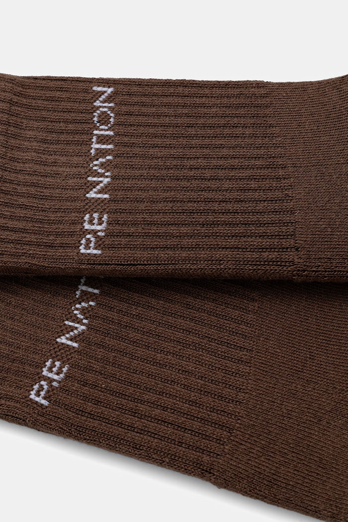 P.E Nation skarpety damskie z bawełną Signature 261A084 brązowy SS26