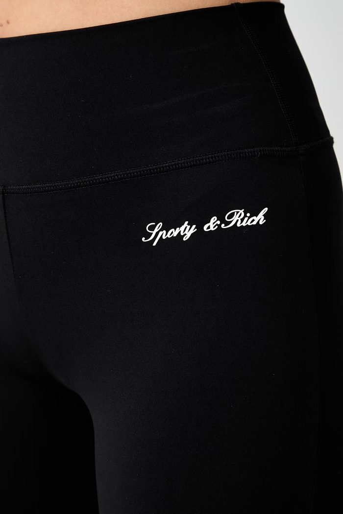 Sporty & Rich tajice za žene Signature Logo PA05371326BA01 crna