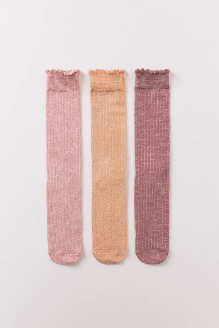 women'secret κάλτσες γυναικείες με βαμβάκι 3-pack ροζ 4483399