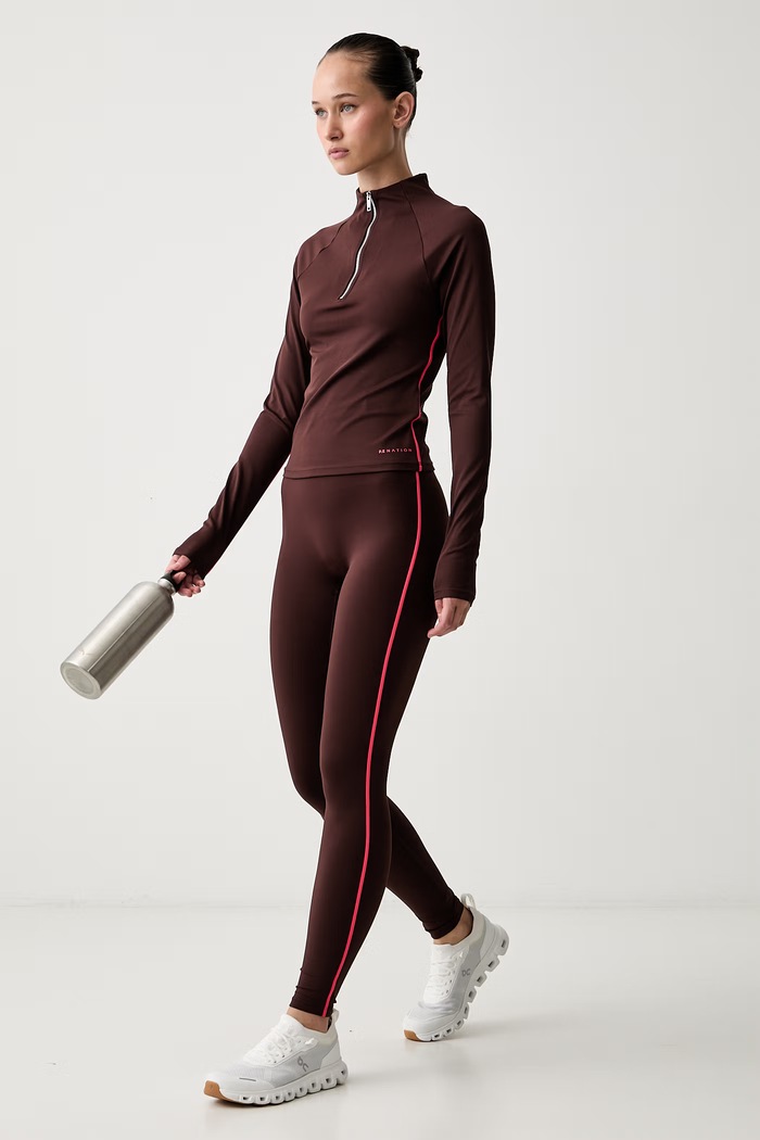 P.E Nation legginsy sportowe damskie 254G252 brązowy SS26