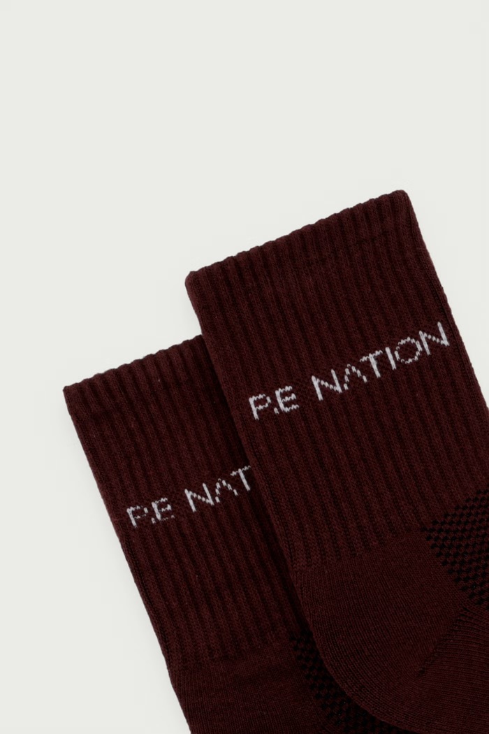 P.E Nation Skarpety damskie Signature 262A142 brązowy SS26