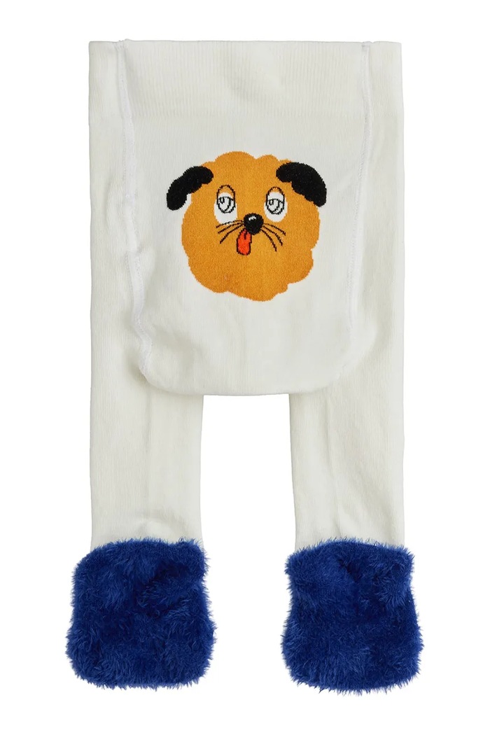 Pančuchy pre bábätká Mini Rodini Doggie biela 26160117