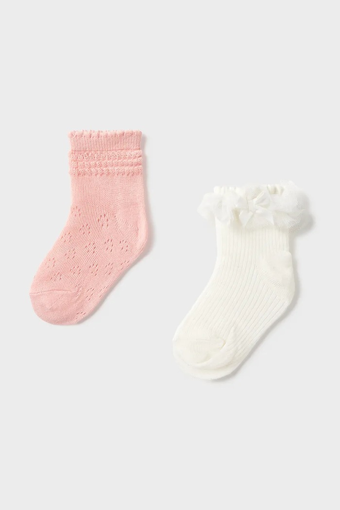 Mayoral șosete copii 2-pack roz 10140.4D.Baby.PPY2