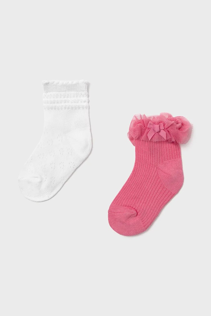 Mayoral șosete copii 2-pack roz 10140.4D.Baby.PPY2