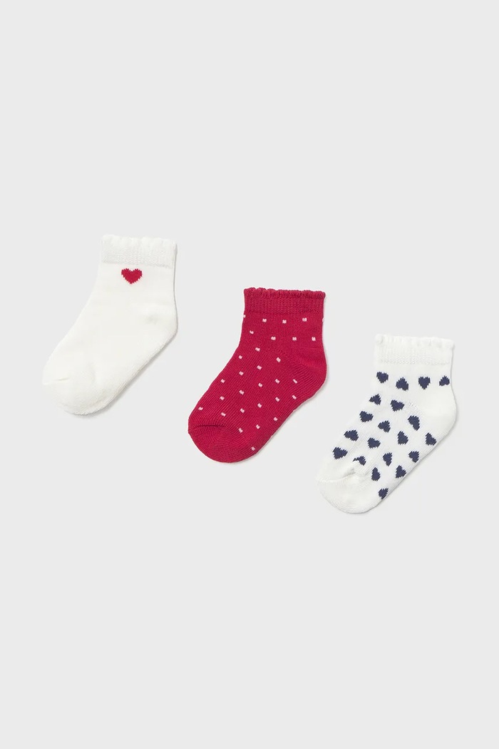 Dječje čarape Mayoral 3-pack crvena 10141.4F.Baby.PPY2