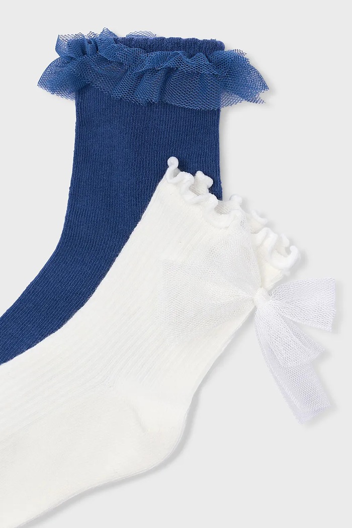 Mayoral șosete copii 2-pack 10184.6A.Mini.PPY2 bleumarin SS26