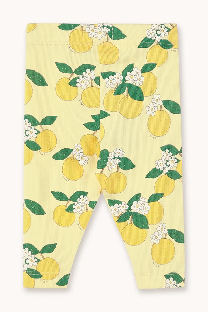 Tinycottons legginsy niemowlęce ORANGES RIB BABY PANT SS26.117 żółty SS26