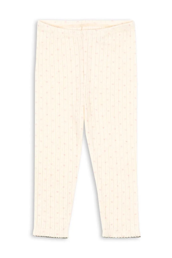Konges Sløjd legginsy dziecięce MINNIE PANTS GOTS bawełna beżowy KS105006.PPY2