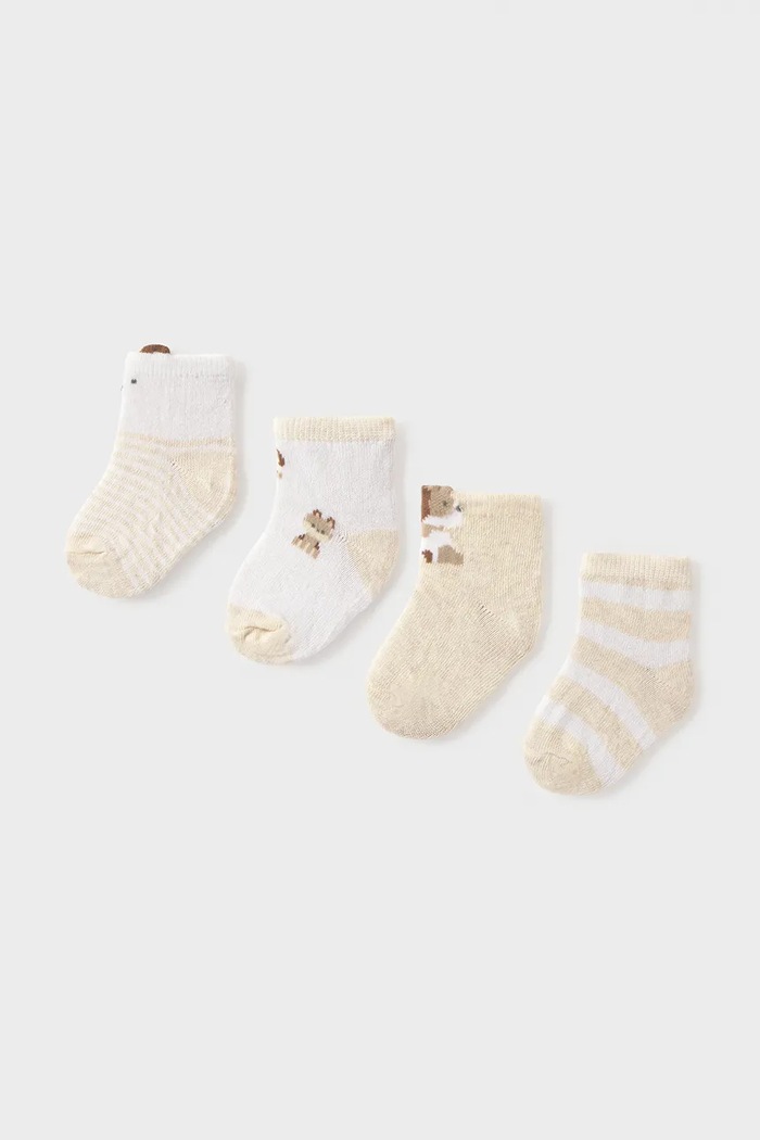 Ponožky pre bábätká Mayoral Newborn 4-pak béžová 9054.2D.Newborn.PPY2
