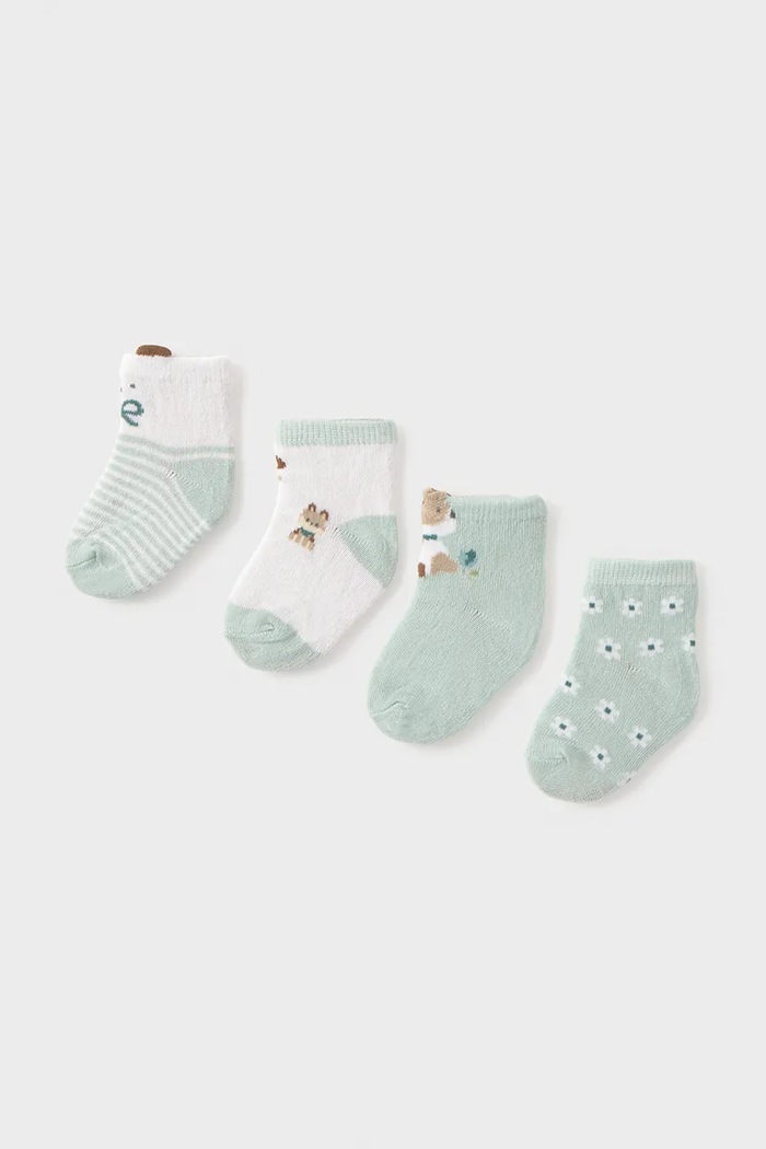 Ponožky pre bábätká Mayoral Newborn 4-pak tyrkysová 9054.2D.Newborn.PPY2