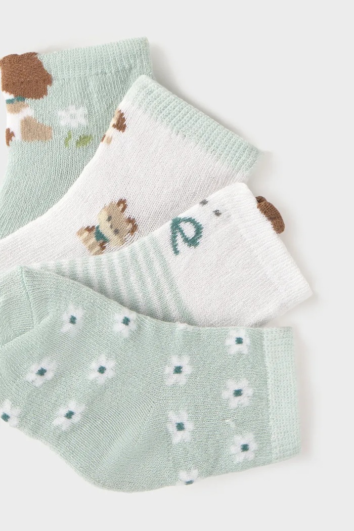 Ponožky pre bábätká Mayoral Newborn 4-pak 9054.2D.Newborn.PPY2 tyrkysová SS26