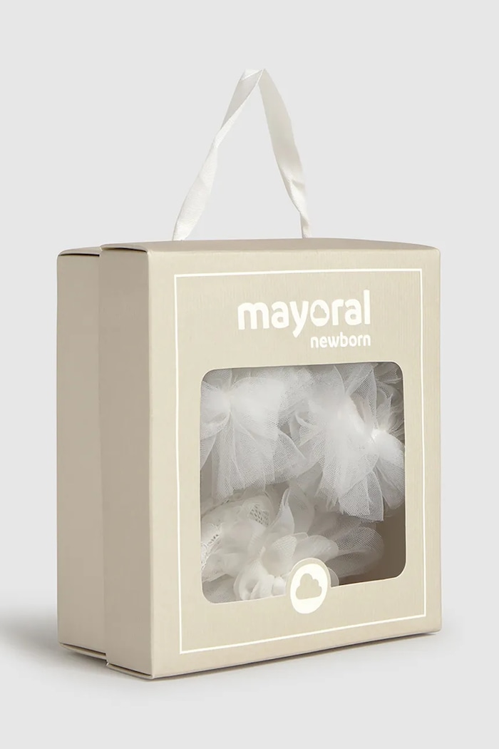 Mayoral Newborn șosete bebe 9055.2L.Newborn.PPY2 alb
