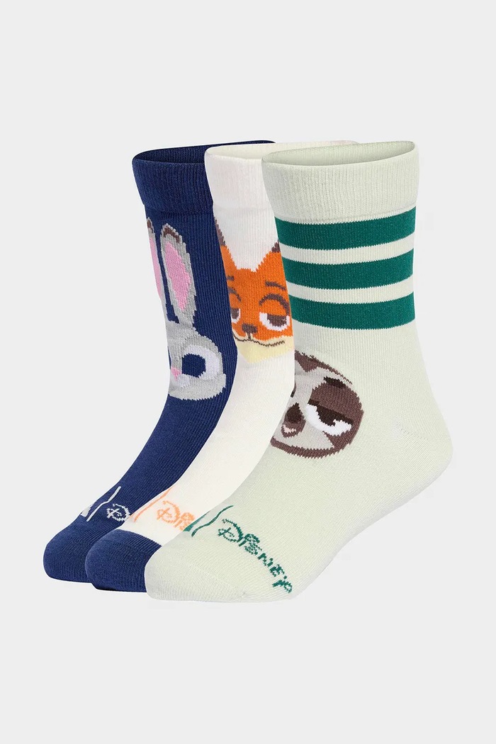 adidas Performance șosete pentru copii cu bumbac Zootopia 3-pack alb KA9877