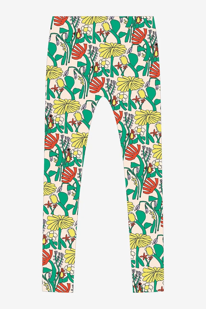 Detské legíny Bobo Choses Color Herbalist s elastanom zelená 126AC155