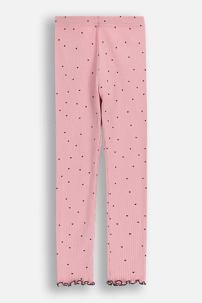 Coccodrillo legginsy dziecięce wzorzyste różowy WC6122101HGK